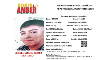 Alerta Amber: Se busca a Leonel Miguel Jaimez Santiago; desapareció en Ecatepec