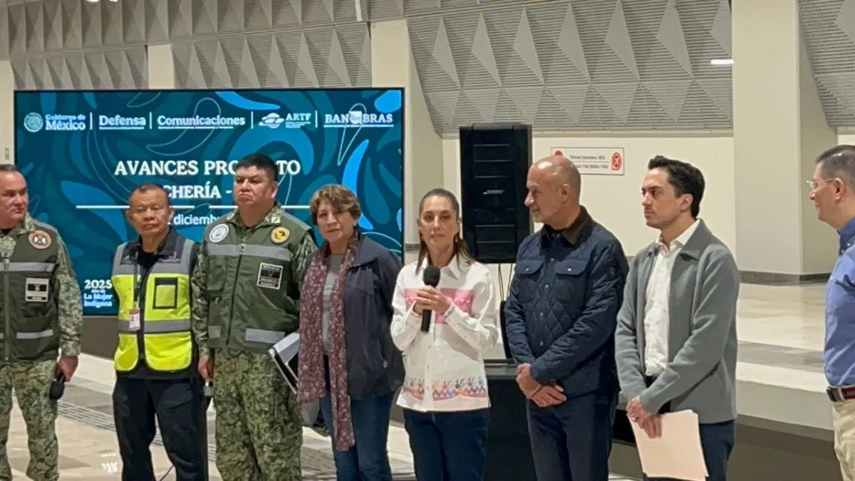 Sheinbaum realiza el primer recorrido de prueba del Tren Suburbano al AIFA