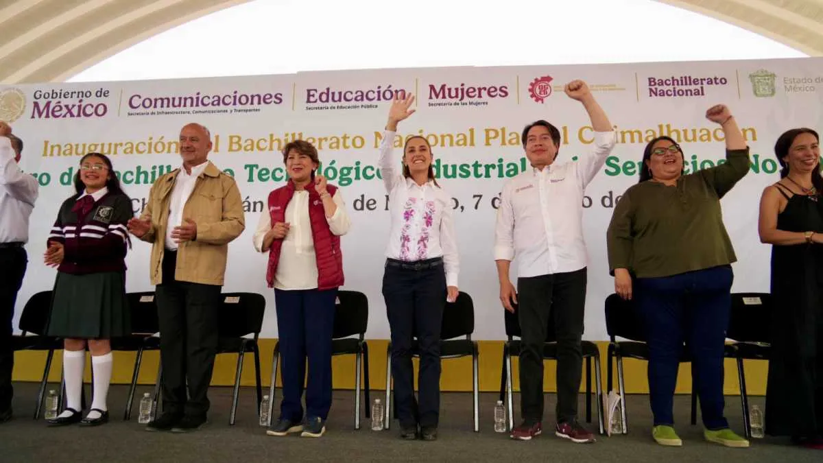 Edomex: Claudia Sheinbaum inaugura dos bachilleratos, uno de Chimalhuacán y otro en Ixtapaluca