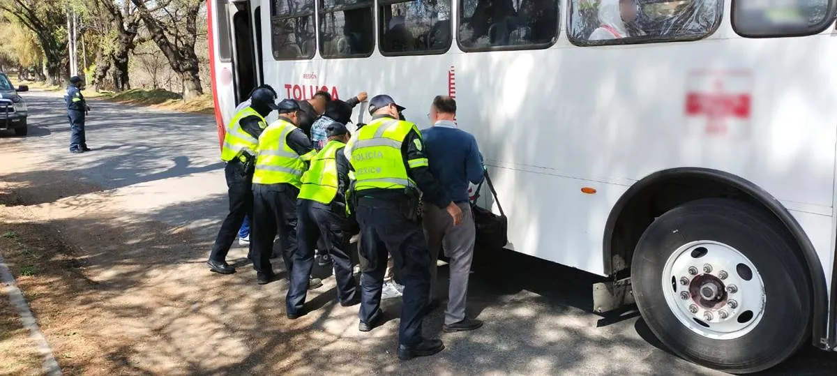 Lerma: Realizan operativo en transporte público