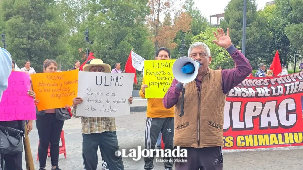 Habitantes de Chimalhuacán protestaron en Palacio del Edomex por “despojo de tierras”