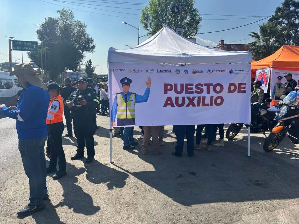 Despliegan operativo especial para peregrinos guadalupanos en Ecatepec y Texcoco