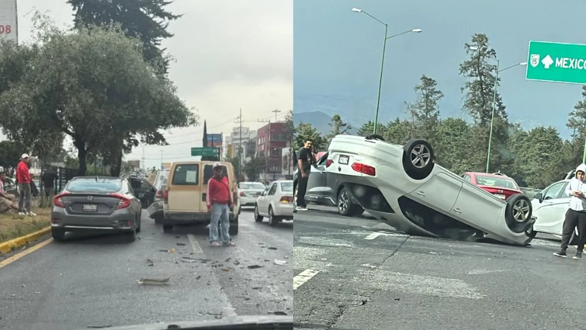 Múltiples accidentes en Toluca por lluvia hoy 30 de marzo