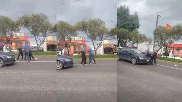 Conductores se enfrentan a golpes en Alfredo del Mazo [VIDEO]