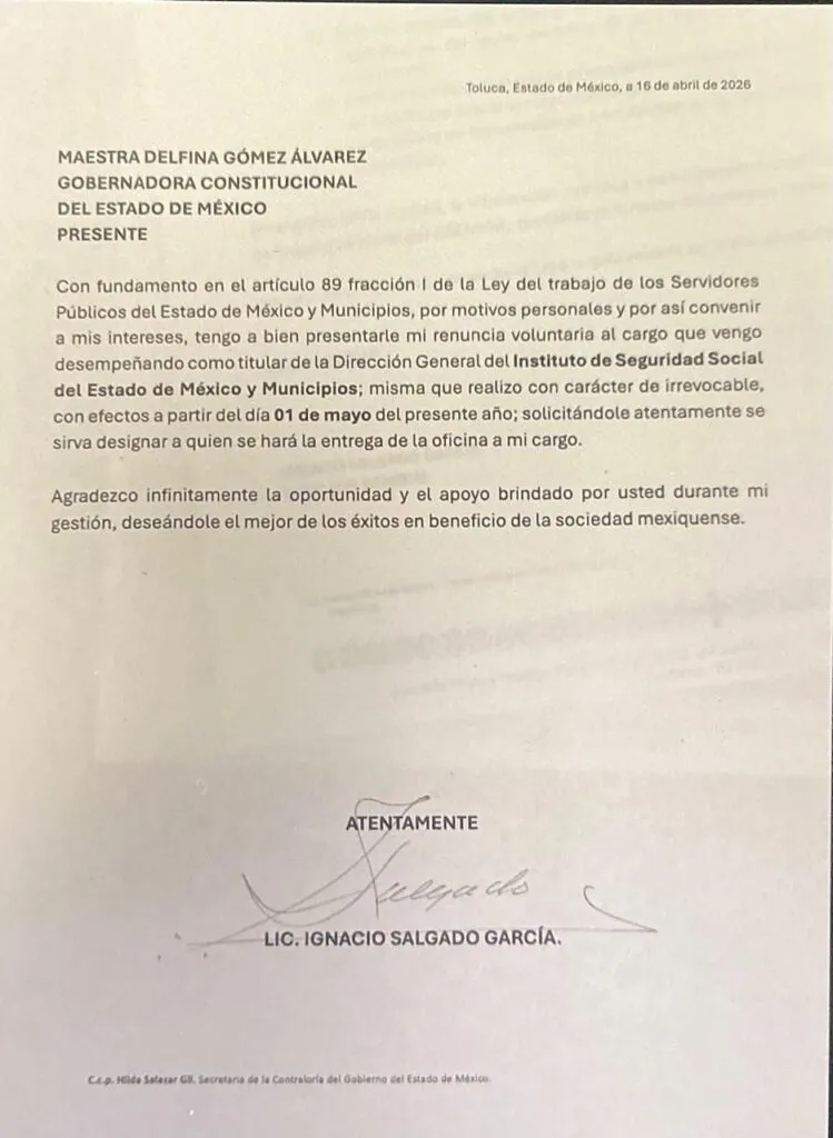 Director del ISSEMyM presenta su renuncia