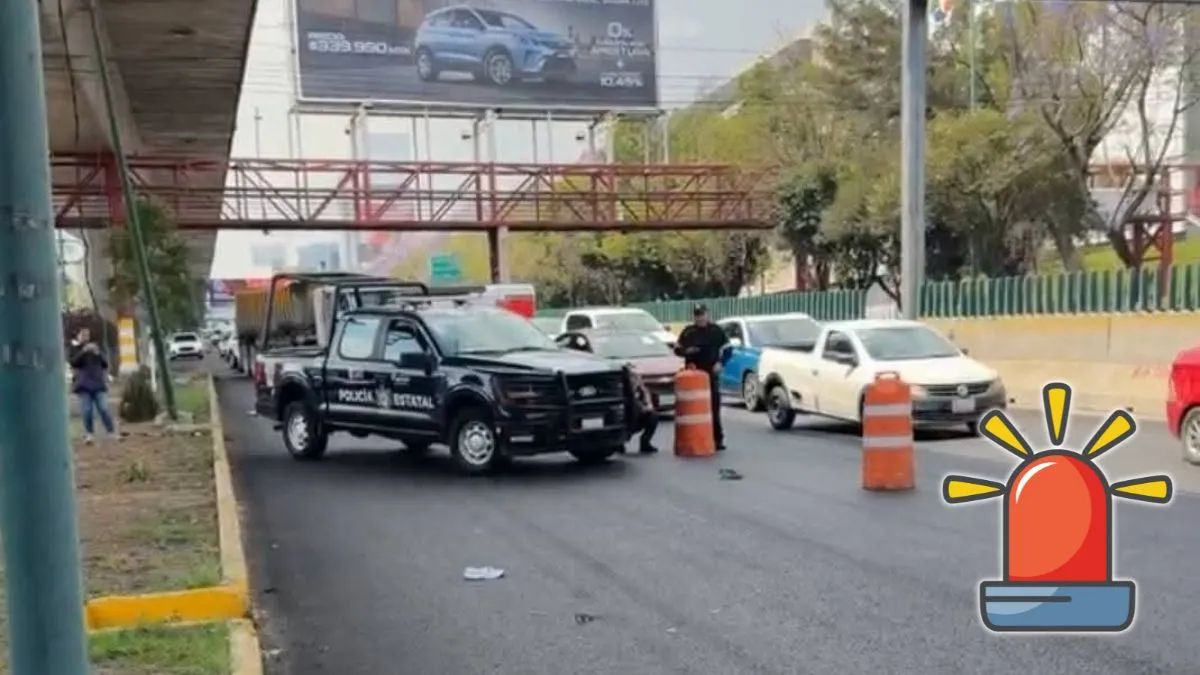 Accidente en Periférico Norte deja un muerto y caos vial en Tlalnepantla