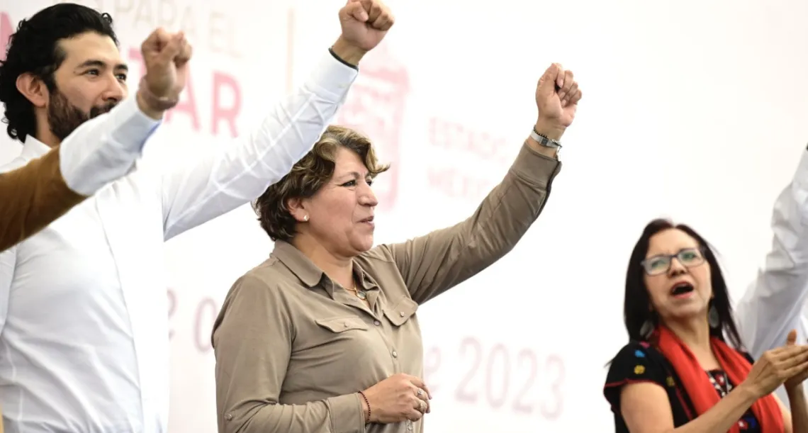 Nezahualcóyotl: Salario mínimo para docentes será de 16 mil pesos, anuncia AMLO y Delfina Gómez
