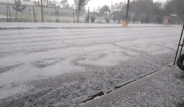 Granizada sorprende a Valle de Chalco