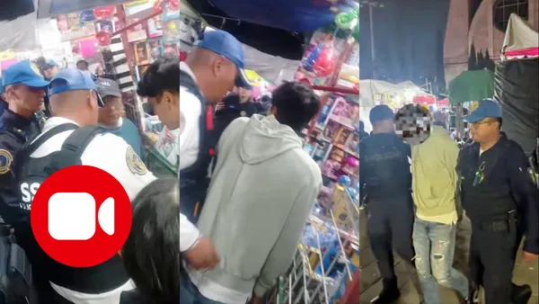 Detención de un hombre por robo en romería de Sur 16, en la Agrícola Oriental de la alcaldía Iztacalco.