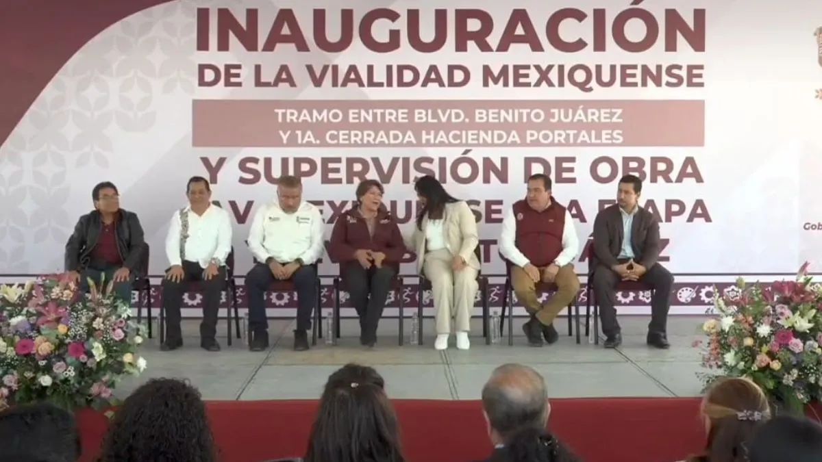 Delfina Gómez puso en marcha el mejoramiento de la vialidad Mexiquense, Tultitlán