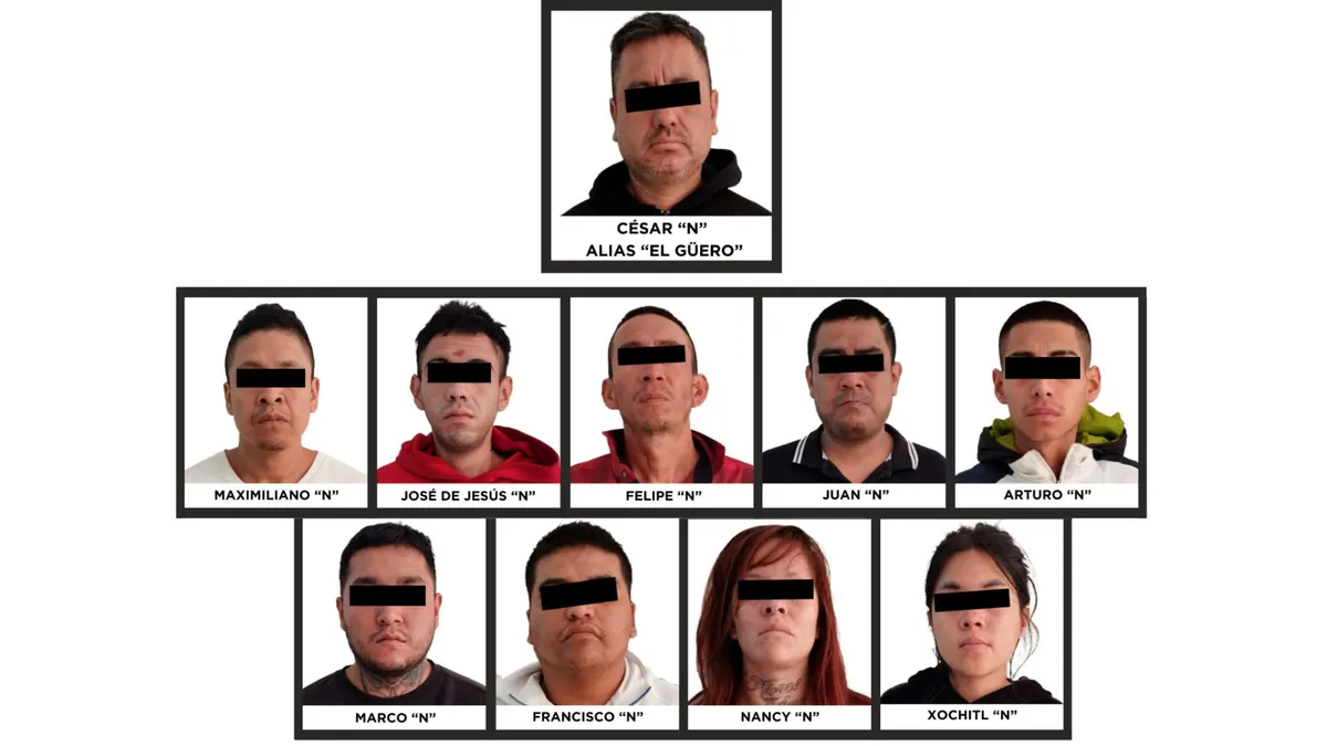 Detienen a 10 presuntos integrantes de célula criminal por homicidio de menor en Chalco