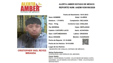 Alerta Amber: Se busca a Christopher Yael Reyes Miranda, desaparecido en Chalco