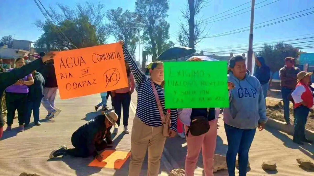Protesta por agua en Zumpango termina en enfrentamiento [VIDEO]