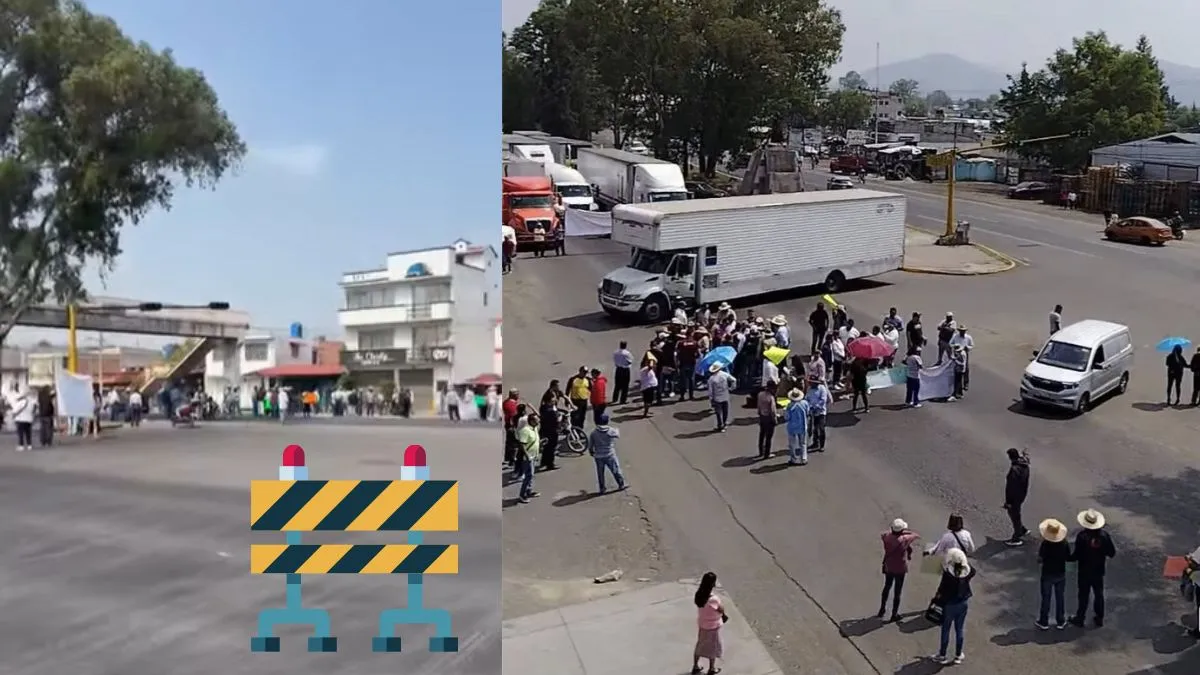 Texcoco–Lechería bloqueada por manifestación