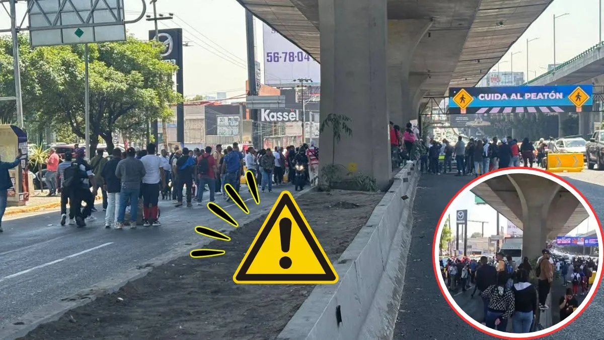 Bloqueo en Periférico Norte por grupos de Alcohólicos Anónimos contra la Fiscalía mexiquense