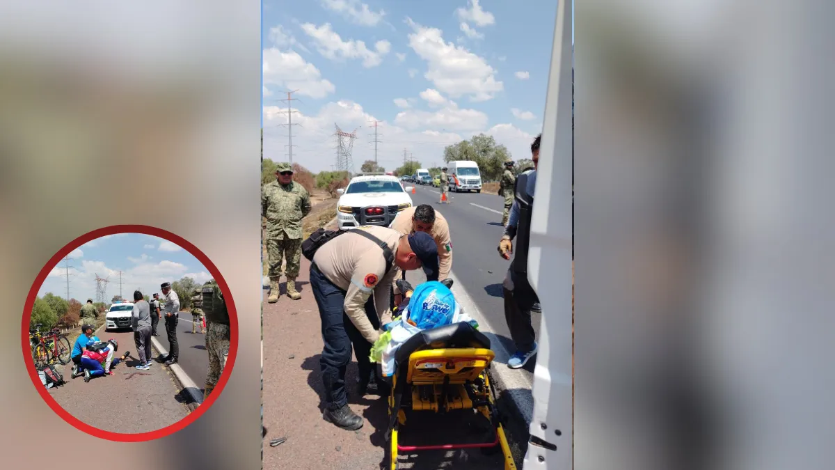 Ciclista es arrollado en la autopista México–Pirámides