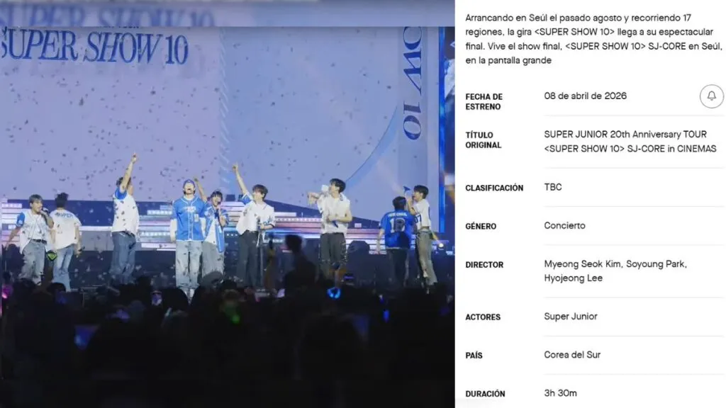 Anuncian proyección del fin del SS10 de Super Junior en cines de México