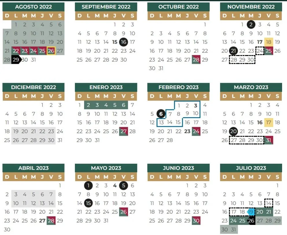 Megapuentes y días festivos: Checa las fechas de descanso según el calendario