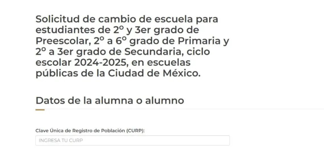 ¿Quiénes pueden realizar cambio de escuela de educación básica ciclo escolar 2024-2025 en CDMX?