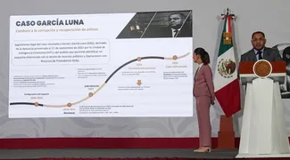 La Red de desvío de García Luna habría triangulado hasta 727.9 mdd; México recuperó 5.8 mdd que irán a educación en Guerrero.