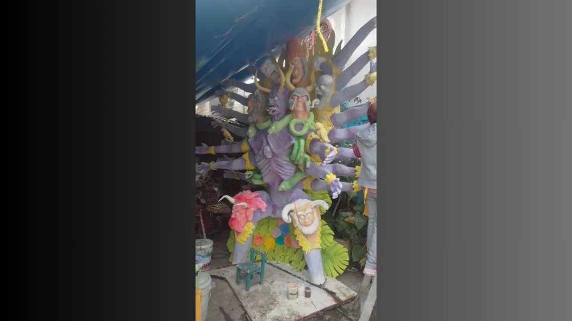 Chimalhuacán: Cartoneros crean “El recolector de almas” para concurso de Judas