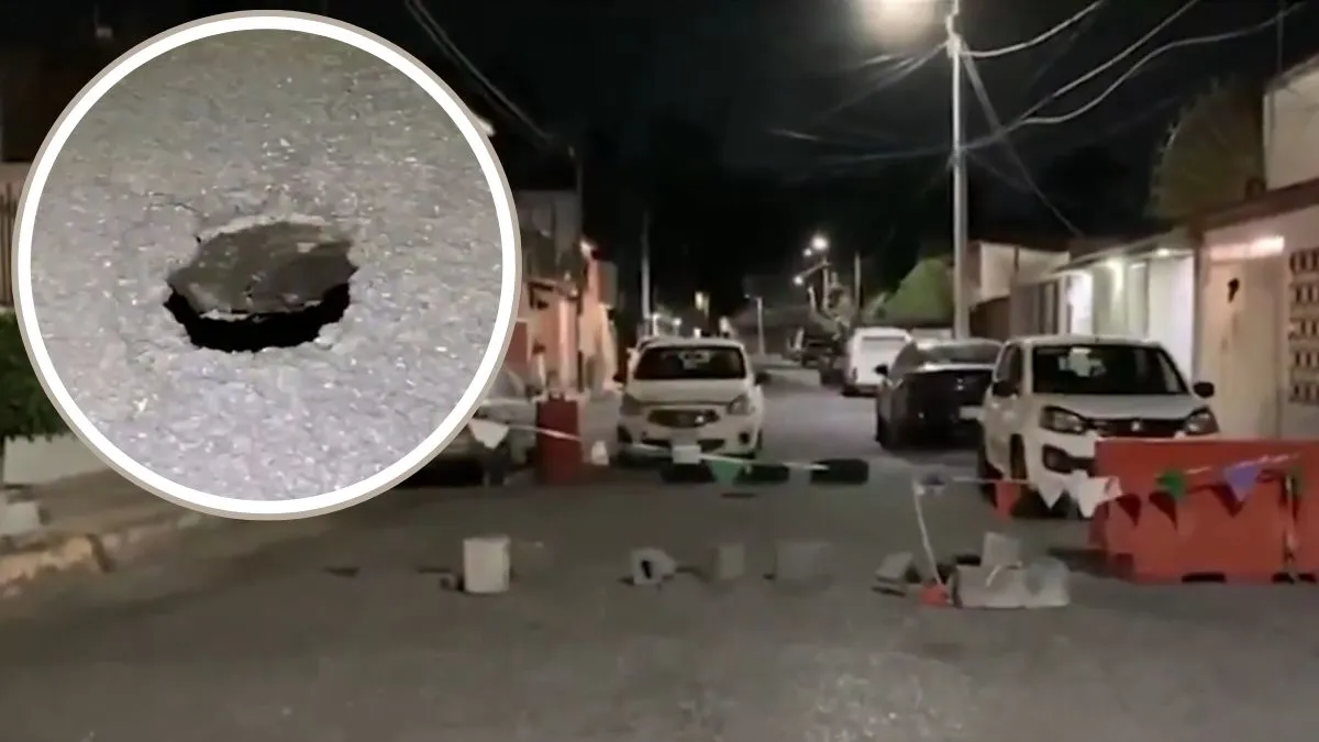 Socavón del Andador Tecámac, Ecatepec, sigue sin ser reparado: Vecinos