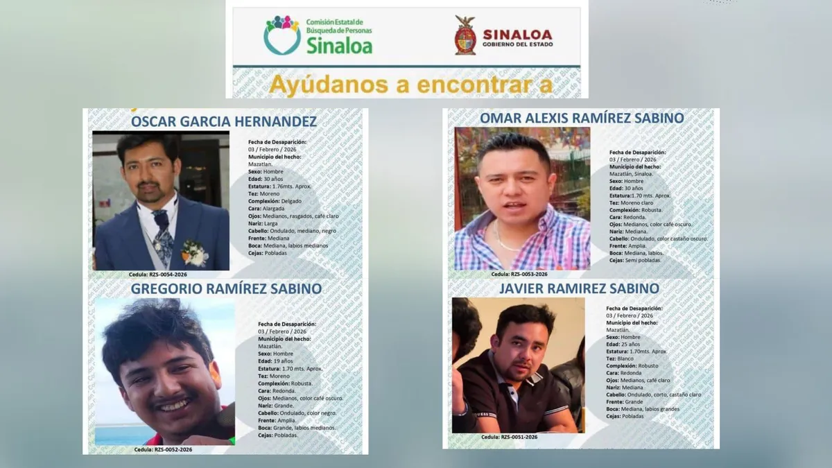 Desaparecidos en Mazatlán son mexiquenses; una de las víctimas es maestro y piden ayuda