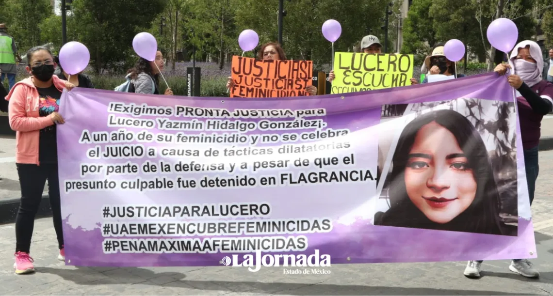 Toluca: Colectivas feministas exigen justicia para Lucero Yasmín, víctima de feminicidio