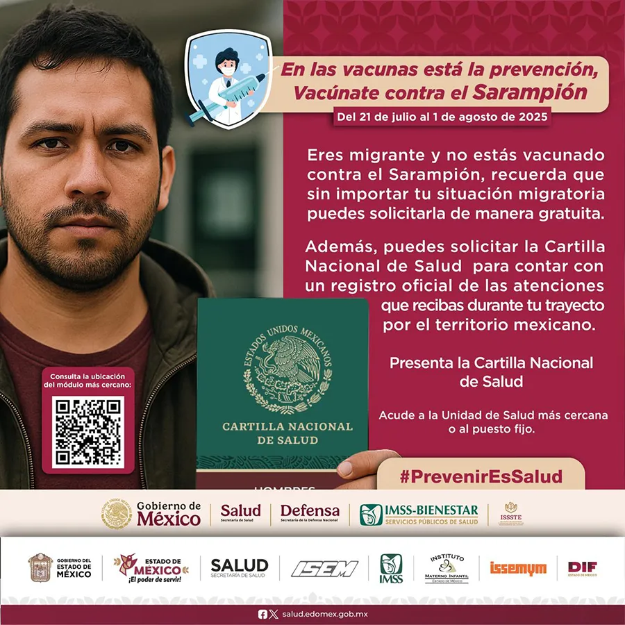 Últimos días de campaña contra sarampión en Edomex, estas son las sedes