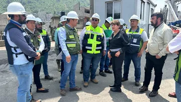 Delfina Gómez supervisa obras del Trolebús, conectará Santa Martha con Chalco