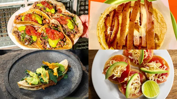 Tacos de El Califa de León, la primera taquería con estrella Michelin en la historia, reconocida también en 2025.