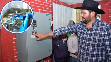 Adolfo Solís rehabilita pozo y garantiza más agua potable a familias del centro de Almoloya de Juárez