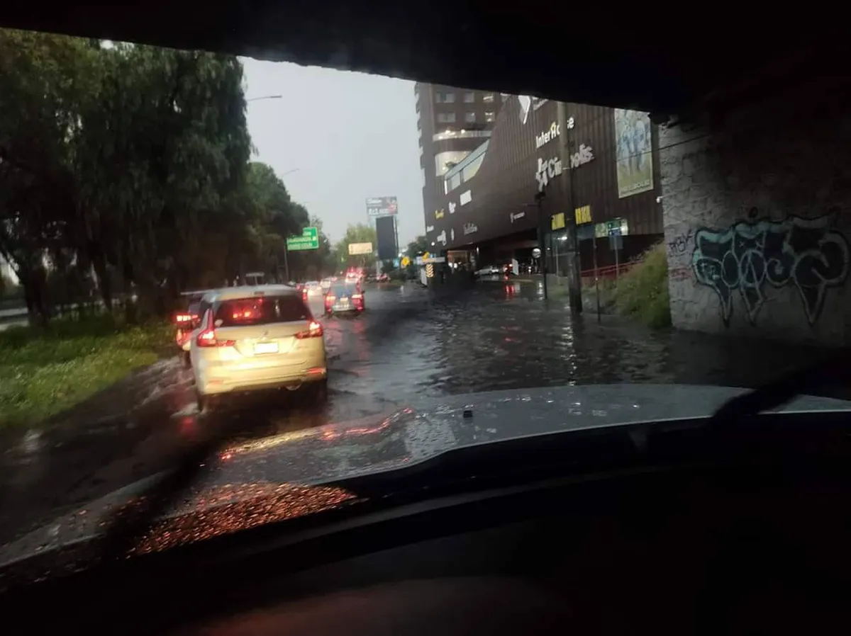 Valle de México: Fuertes lluvias causan tráfico lento, encharcamientos y caída de árboles