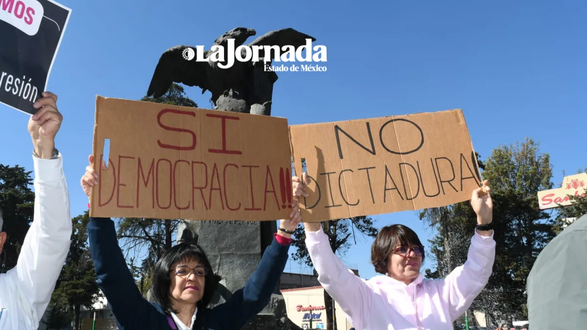 Edomex: se suma a marcha por la democracia
