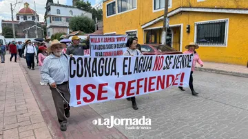 Vecinos marchan en Teotihuacán para exigir freno a la extracción ilegal de agua [VIDEO]
