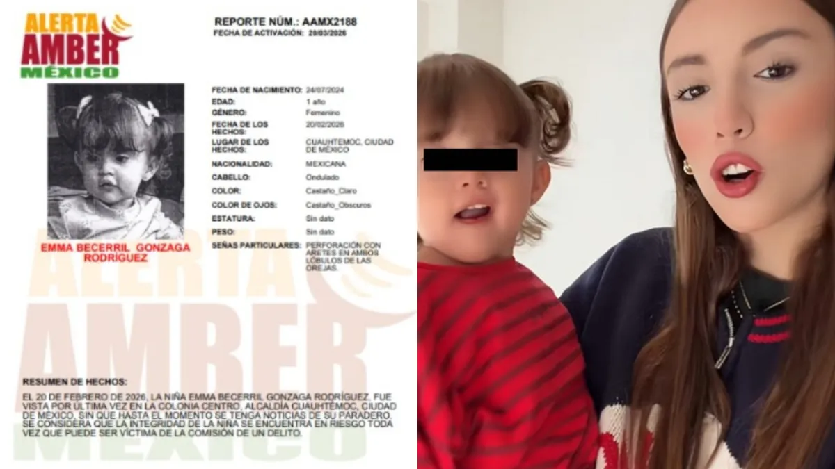 Ficha de búsqueda de Emma Becerril Gonzaga Rodríguez difundida por Alerta Amber en la CDMX.
