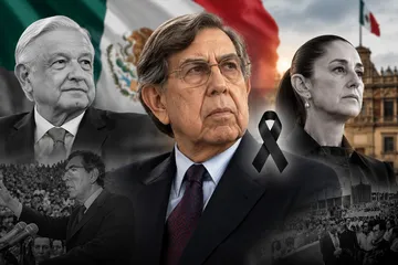 Claudia Sheinbaum y Andrés Manuel López Obrador lamentan la muerte de Cuauhtémoc Cárdenas