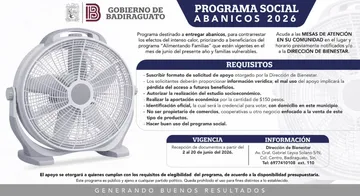 Gobierno de Badiraguato lanza nuevo programa social municipal; familias se verán beneficiadas con abanicos