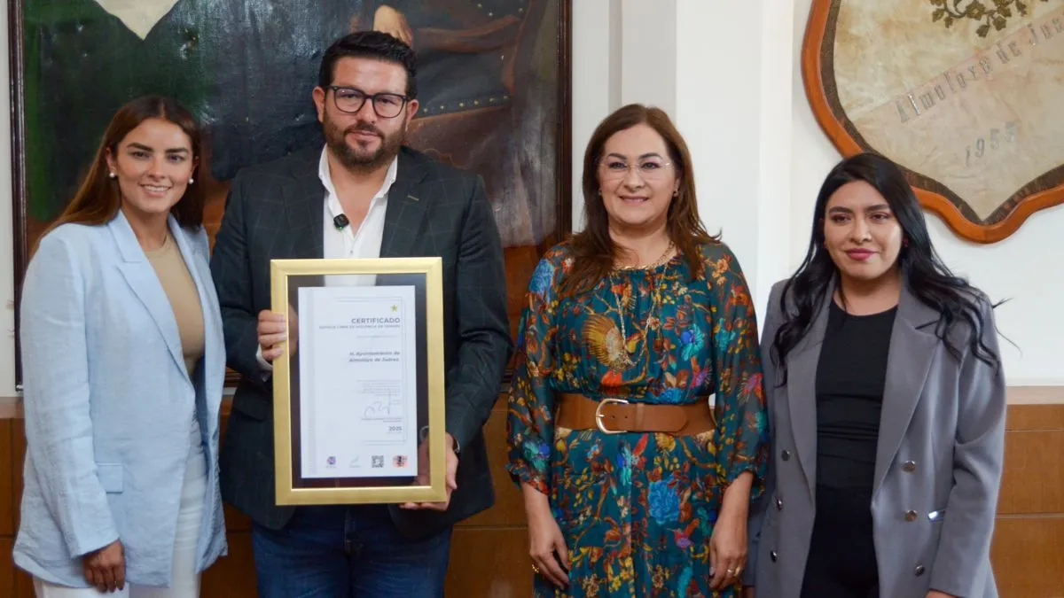 Obtiene Palacio de Gobierno de Almoloya de Juárez certificación como espacio libre de violencia de género