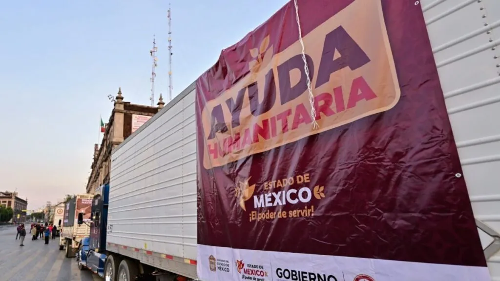 Gobierno de Delfina Gómez envía 15 toneladas de ayuda humanitaria y víveres a Hidalgo