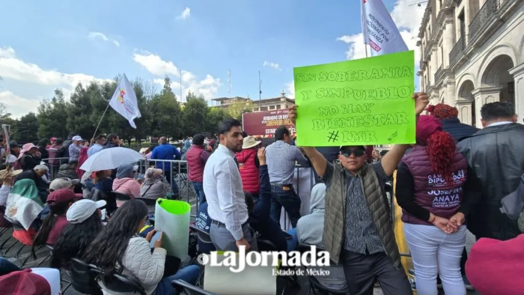 Morenistas se congregan en el centro de Toluca por la Asamblea en Defensa de la Soberanía Nacional