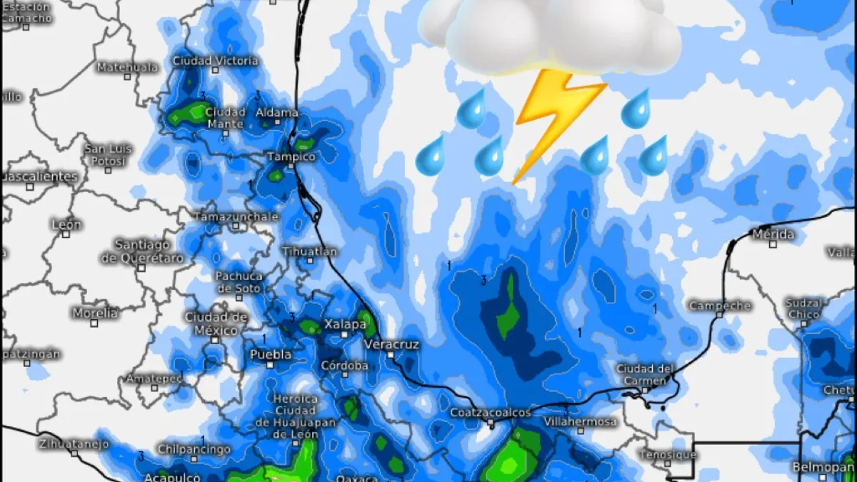 Febrero 2025 iniciará con lluvias y tormentas en México debido a la llegada de la DANA.