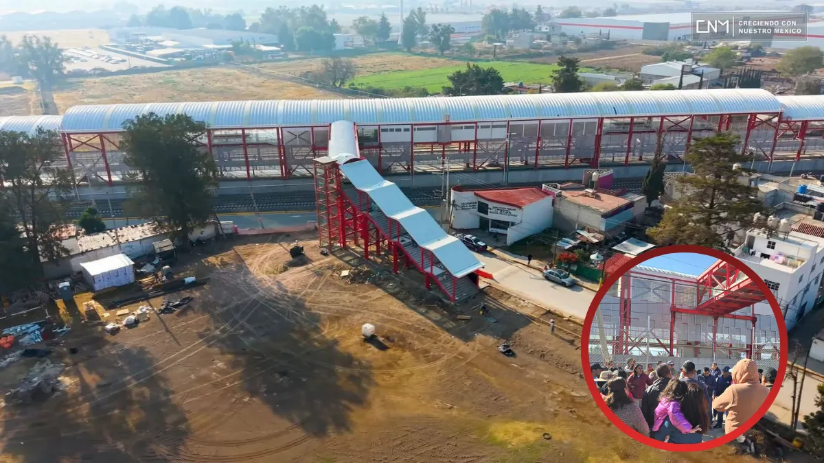 Puente peatonal en el Tren Suburbano desata nuevo conflicto en Tultepec