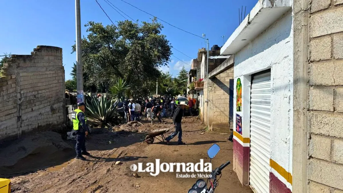 Desbordamiento del río Sanabria en Tenango del Valle dañó a viviendas