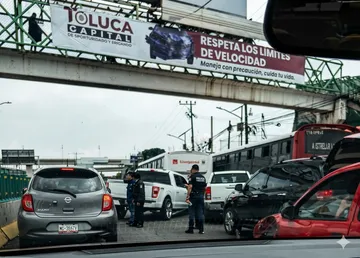 Se registra accidente sobre Alfredo del Mazo en Toluca
