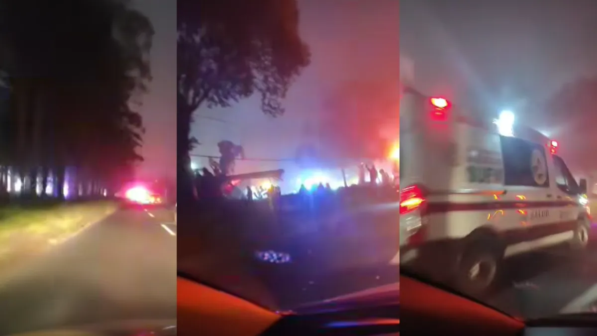 [VIDEO] Tráiler volcado en la Toluca-Palmillas, a la altura del Mercado Autopan