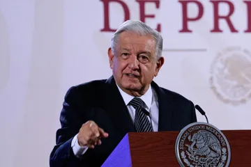 El presidente Andrés Manuel López Obrador lamentó lo suscitado ayer en San Pedro Garza García, que dejó 9 muertos y 70 heridos. Foto: Presidencia.
