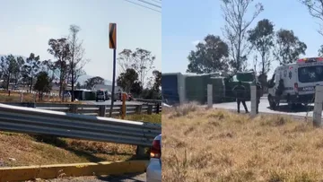 Tráiler vuelca y bloquea el paso en la Atlacomulco-Toluca