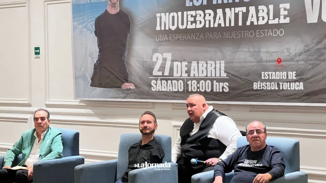 Toluca recibe a Nick Vujicic, presentará conferencia en el Estadio de Béisbol