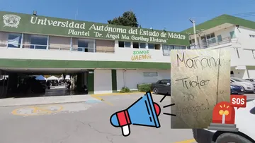 Alerta en Prepa 5 de la UAEMéx por pinta que incita a tiroteo